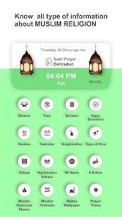 Islamic Muslim Calendar: Prayer Timing Qibla 1