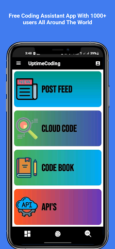 Android application UptimeCoding screenshort