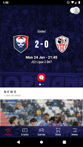 Android application SM Caen screenshort