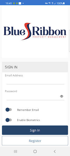 Android application Blue Ribbon Property Mgt screenshort