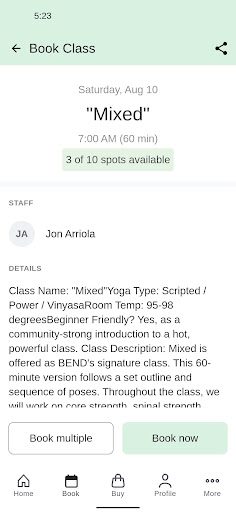 BEND Hot Yoga Prescott Screen 3