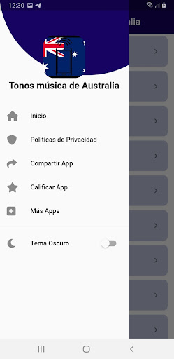 Android application Australian music ringtones screenshort