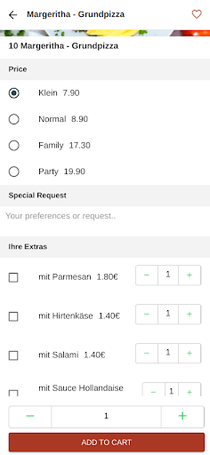 City Pizza  Essens Bestelle