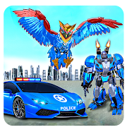 Flying Police Owl Robot Transform Car Robot Games