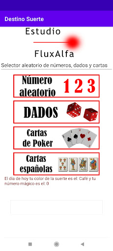 Android application Destino Suerte screenshort
