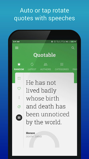 Android application Quotable: Free Quotes screenshort
