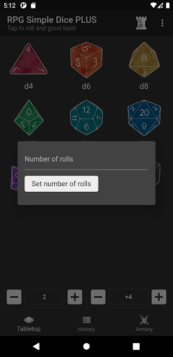 RPG Simple Dice PLUS Screen 3