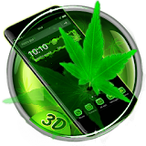 3D Green Maple Leaf icon