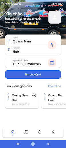 Android application Đồng Hành Travel Bus screenshort