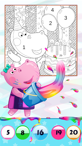 Painter Hippo: Coloring book 1.3.6 screenshots 1