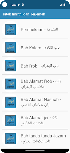 Kitab Imrithi Terjemah