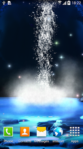 Android application Night 3D Waterfall Wallpaper screenshort