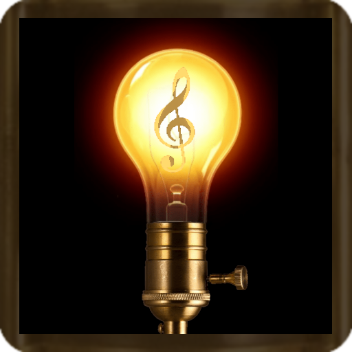 Steampunk flashlight with musi logo