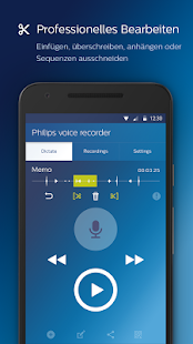 Philips Voice Recorder Umfanekiso weskrini