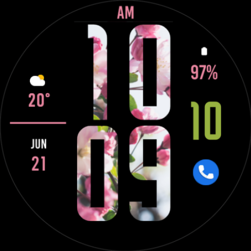 Flower Digital XL Watch Face logo