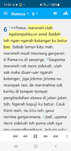 Android application Formal Sundanese Bible screenshort