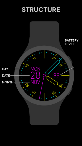 Android application CMYK Watch Face screenshort