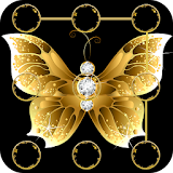 Golden pattern lock icon
