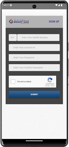 Android application SmartGas Customer's screenshort