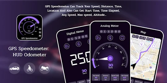 GPS HUD Navigation Speedometer