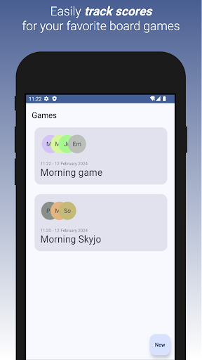 Android application Scores screenshort