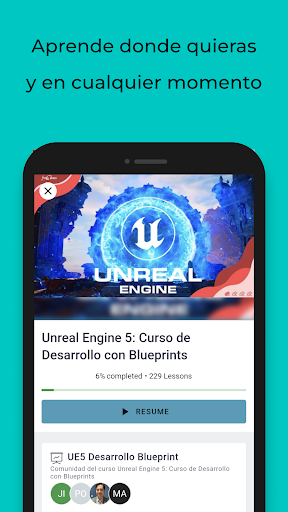 Android application Frogames Formación screenshort