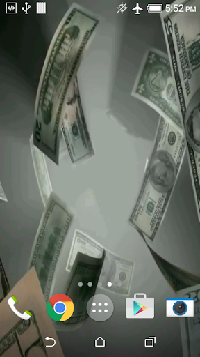 Flying Dollars Live Wallpaper Screen 2