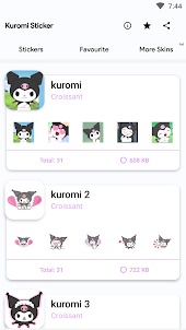Kuromi Stickers Kawii