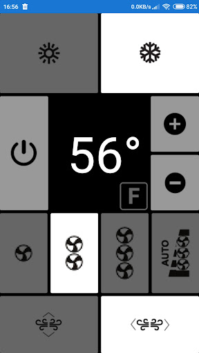 Remote AZURE AC NO SETTINGS Screen 3