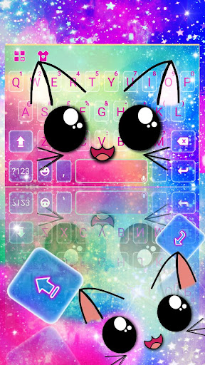 Android application Galaxy Cuteness Kitty Keyboard screenshort