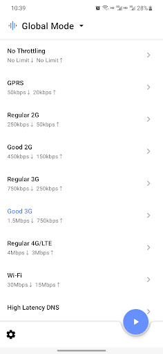 Android application Throttly screenshort