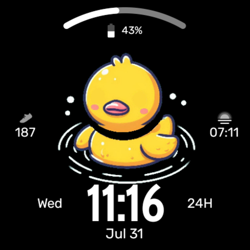 EXD072: Cute Duck Watch Face screenshot 28