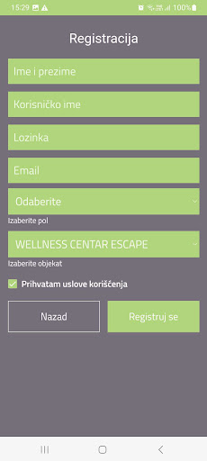 Wellness centar Escape Screen 2