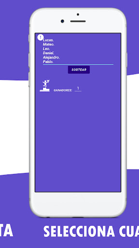 SorteosApp : Sortear nombres Screen 3