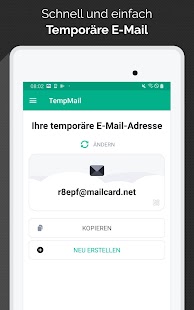 Temp Mail - Temporäre E-Mail Screenshot