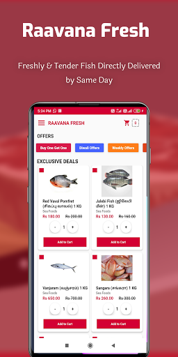 Android application Raavana Fresh screenshort