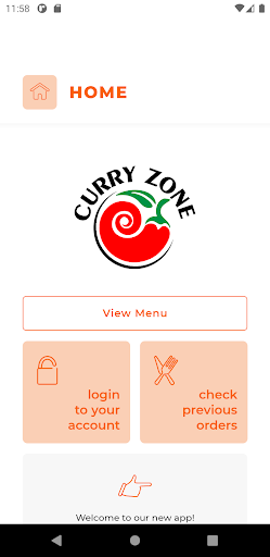 Android application Curry Zone Glasgow screenshort