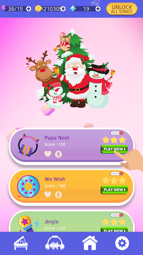 Android application Papa Noel Piano Game screenshort