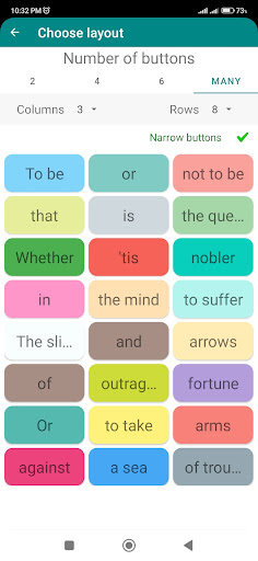 Speaking Buttons Screen 3