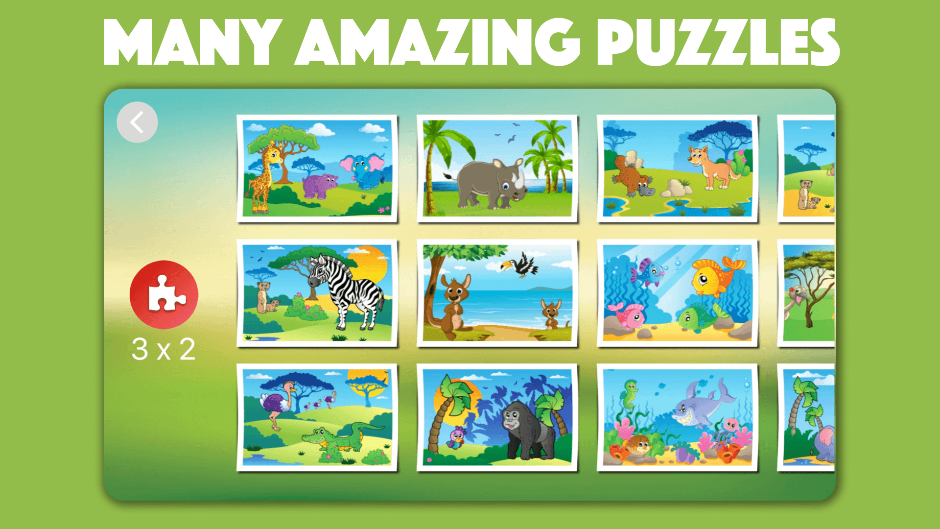 Android application Animal jigsaw puzzles for kids screenshort