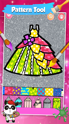 Dresses Coloring Book Glitterのおすすめ画像3