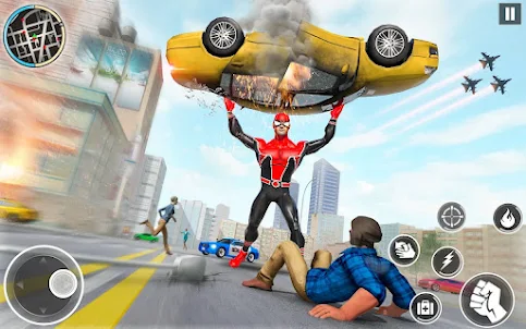 Flying Spider Hero Man Games