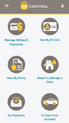 Android application myCentral® Mobile screenshort