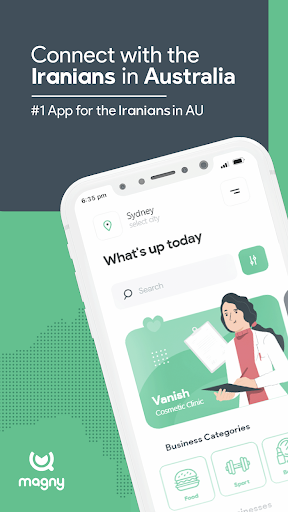 Android application Magny - Connecting Iranians screenshort