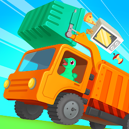 صورة رمز ألعاب شاحنة القمامة الديناصور