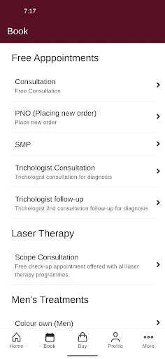 The London Hair Clinic Screen 2
