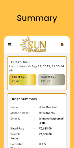 Sun Jewellery Screen 2