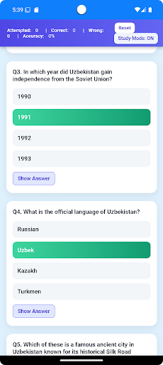 Uzbekistan Quiz Offline
