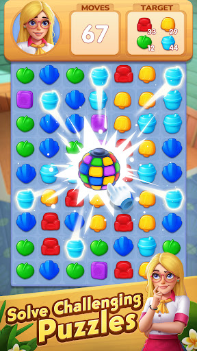 Android application Tropical Heart: Match-3 Puzzle screenshort