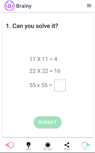 Android application Brainy - Think Twice! PRO screenshort